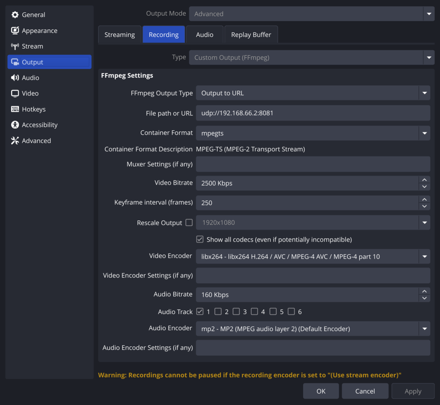 OBS Settings